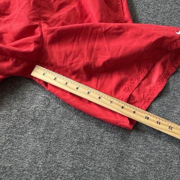 Nike Swim Trunks Mens Shorts Red NESSA558 Medium Swoosh Lined - Picture 10 of 10